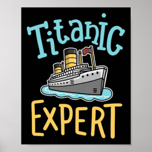 Rms Titanic Grappige Expert Retro Cruise Schip Man Poster
