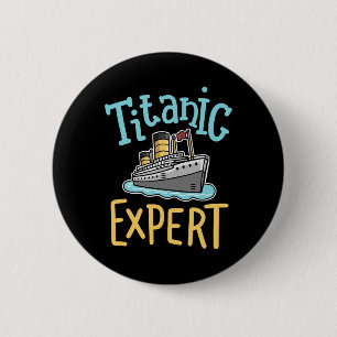 Rms Titanic Grappige Expert Retro Cruise Schip Man Ronde Button 5,7 Cm