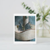 RMS Titanic Iceberg Ahead  Magische Lantaarn Briefkaart (Staand voorkant)