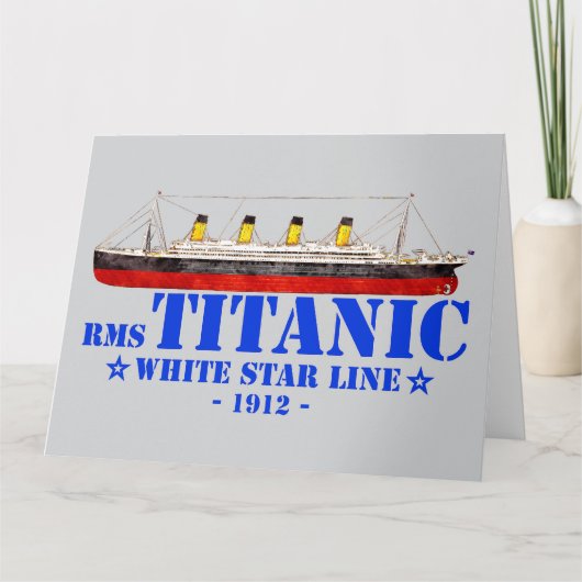 RMS Titanic Illustratie - White Star Line 1912 Bedankkaart (Voorkant)