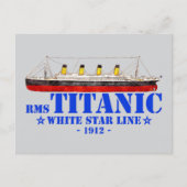 RMS Titanic Illustratie - White Star Line 1912 Briefkaart (Voorkant)