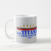 RMS Titanic Illustratie - White Star Line 1912 Koffiemok (Links)