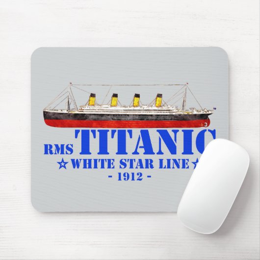 RMS Titanic Illustratie - White Star Line 1912 Muismat (Met muis)