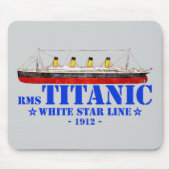 RMS Titanic Illustratie - White Star Line 1912 Muismat (Voorkant)