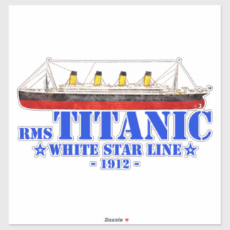 RMS Titanic Illustratie - White Star Line 1912 Sticker