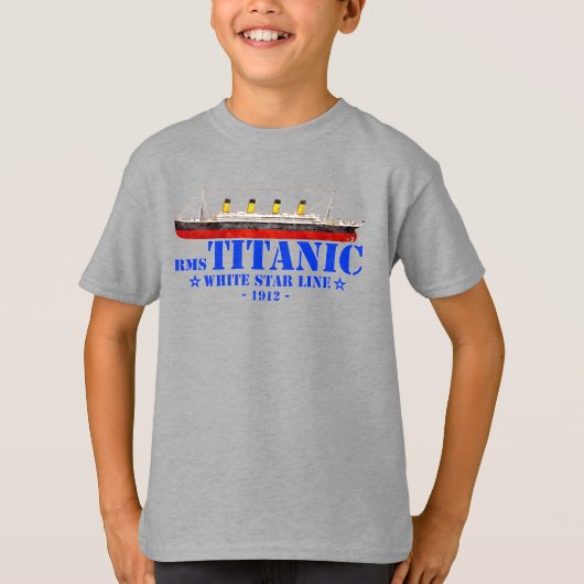 RMS Titanic Illustratie - White Star Line 1912 T-shirt (Voorkant)