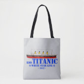RMS Titanic Illustratie - White Star Line 1912 Tote Bag (Voorkant)