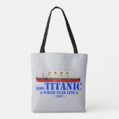 RMS Titanic Illustratie - White Star Line 1912 Tote Bag (Achterkant)