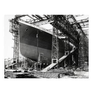 RMS TITANIC Ingebouwd droogdok - Belfast 1911 Foto Afdruk