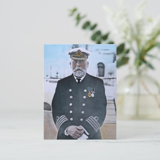 RMS Titanic Kapitein Edward J. Smith Briefkaart (Staand voorkant)