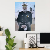 RMS Titanic Kapitein Edward J. Smith Poster (Thuiskantoor)