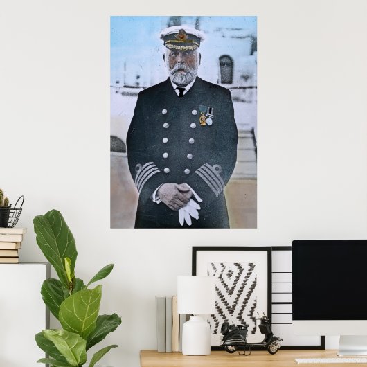 RMS Titanic Kapitein Edward J. Smith Poster (Thuiskantoor)