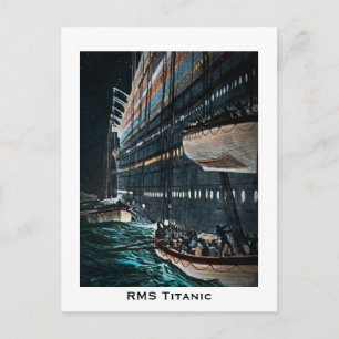 RMS Titanic Launching of the Lifeships  Briefkaart