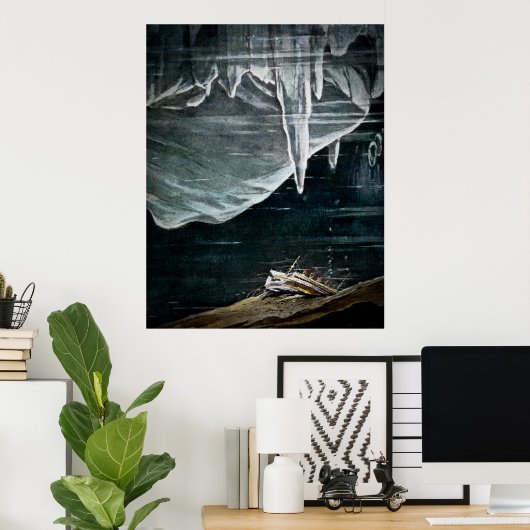 RMS Titanic Les aan de onderkant van de Atlantisch Poster (Thuiskantoor)