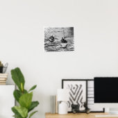 RMS Titanic - Life Boats on Way to RMS Carpathia Poster (Thuiskantoor)