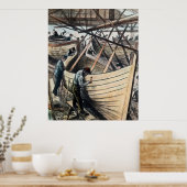 RMS Titanic Lifeships in Belfast Poster (Keuken)