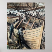 RMS Titanic Lifeships in Belfast Poster (Voorkant)