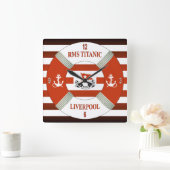 RMS Titanic ~ Liverpool ~ Southampton ~ New York Vierkante Klok (Huis)