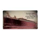 RMS Titanic Maiden Voyage Etiket (Voorkant)