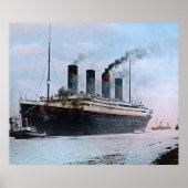 RMS Titanic Maiden Voyage  hand gekleurd Poster (Voorkant)