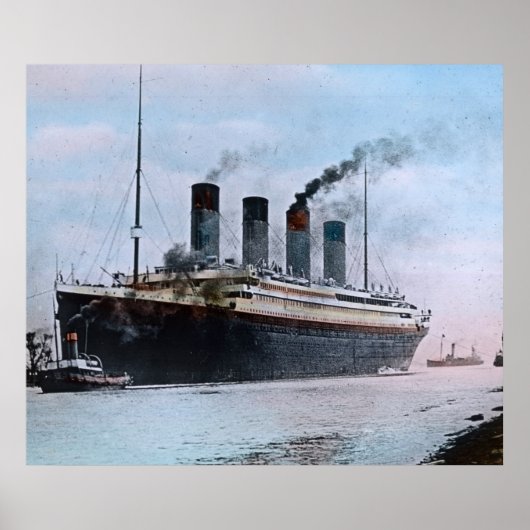 RMS Titanic Maiden Voyage  hand gekleurd Poster (Voorkant)