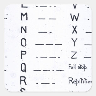 RMS Titanic Morse Code  S.O.S. Vierkante Sticker
