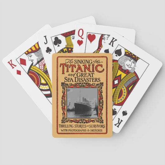 RMS Titanic Nautical Cruise Ship Disaster 1912 Pokerkaarten (Achterkant)
