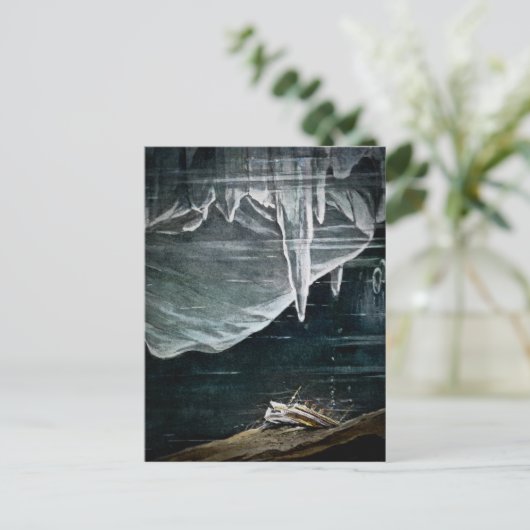 RMS Titanic onder het Zee en Icebergs  Briefkaart (Staand voorkant)