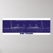 RMS Titanic Original Blueprint, verbeterd voor kle Poster (Voorkant)