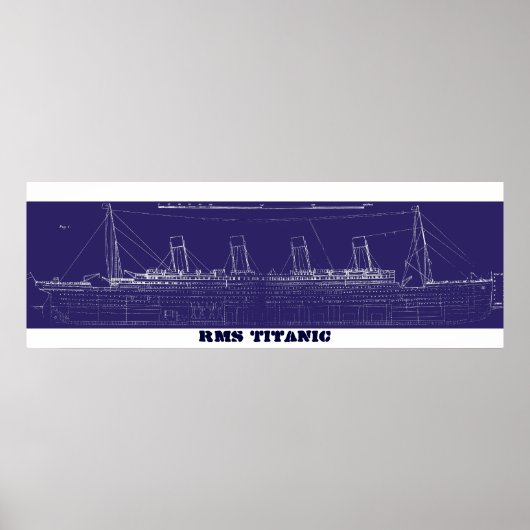 RMS Titanic Original Blueprint, verbeterd voor kle Poster (Voorkant)