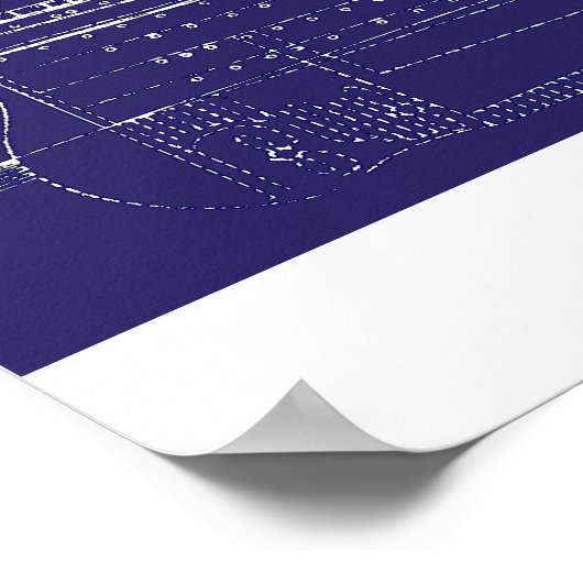 RMS Titanic Original Blueprint, verbeterd voor kle Poster (Hoek)