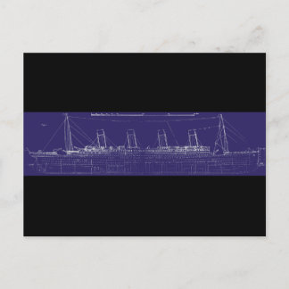 RMS Titanic Originele Blauwdruk, Verbeterd voor Kl Briefkaart