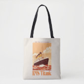 RMS Titanic Oude Poster. Retro Oceaanschip Kunst Tote Bag (Voorkant)