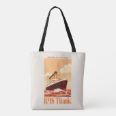 RMS Titanic Oude Poster. Retro Oceaanschip Kunst Tote Bag (Achterkant)
