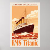 RMS Titanic Oude Poster. Retro Oceaanstomer Kunst Poster (Voorkant)