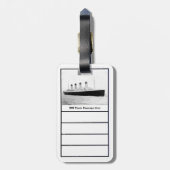 RMS Titanic passagiersschip Bagagelabel (Achterkant verticaal)