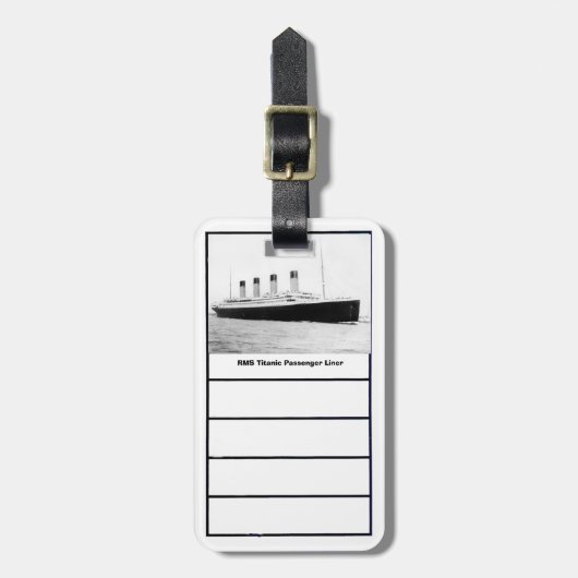 RMS Titanic Passenger Liner Bagagelabel (Voorkant verticaal)
