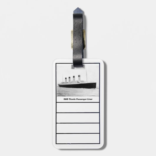 RMS Titanic Passenger Liner Bagagelabel (Achterkant verticaal)