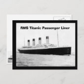 RMS Titanic Passenger Liner Briefkaart (Voorkant / Achterkant)
