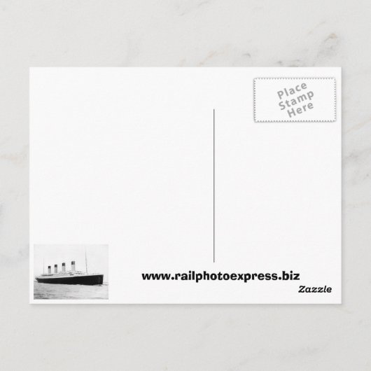RMS Titanic Passenger Liner Briefkaart (Achterkant)
