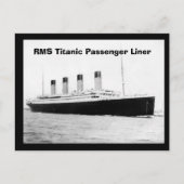 RMS Titanic Passenger Liner Briefkaart (Voorkant)