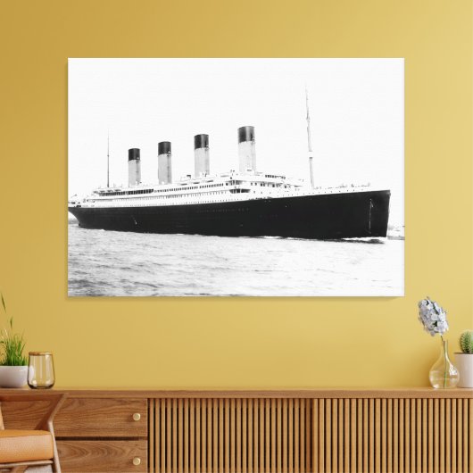 RMS Titanic Passenger Liner Canvas Afdruk (Insitu (Woonkamer))