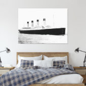 RMS Titanic Passenger Liner Canvas Afdruk (Insitu (Slaapkamer))