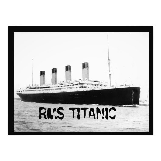 RMS Titanic Passenger Liner Foto Afdruk (Voorkant)