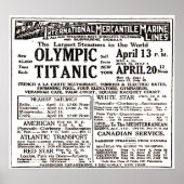 RMS Titanic Passenger Liner Newspapier en Poster (Voorkant)