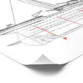 RMS Titanic Passenger Liner Side Uitzicht Foto Afdruk (Hoek)