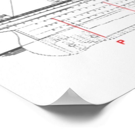 RMS Titanic Passenger Liner Side Uitzicht Poster (Hoek)