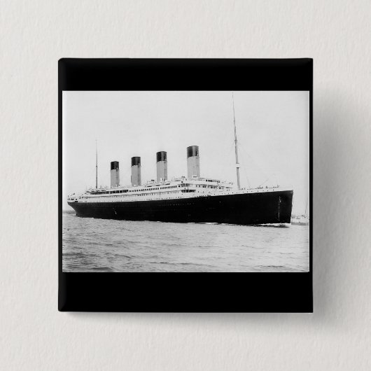 RMS Titanic Passenger Liner Vierkante Button 5,1 Cm (Voorkant)