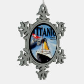 RMS Titanic Poster Art Tin Sneeuwvlok Ornament (Links)