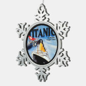 RMS Titanic Poster Art Tin Sneeuwvlok Ornament (Rechts)